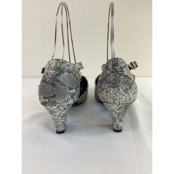 Angel Steps Closed Toe Mock Animal Pattern Short Heel Pump Size 8 NWOT - Picture 9 of 9